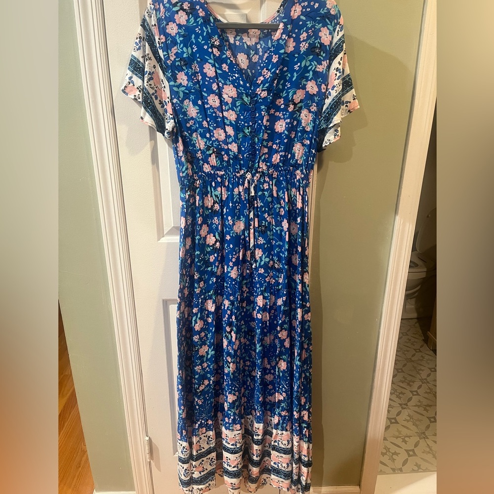 Amazon blue and pink dress